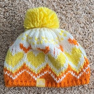 Dakine Kids' / youth Yellow and Orange Knit Beanie, like new